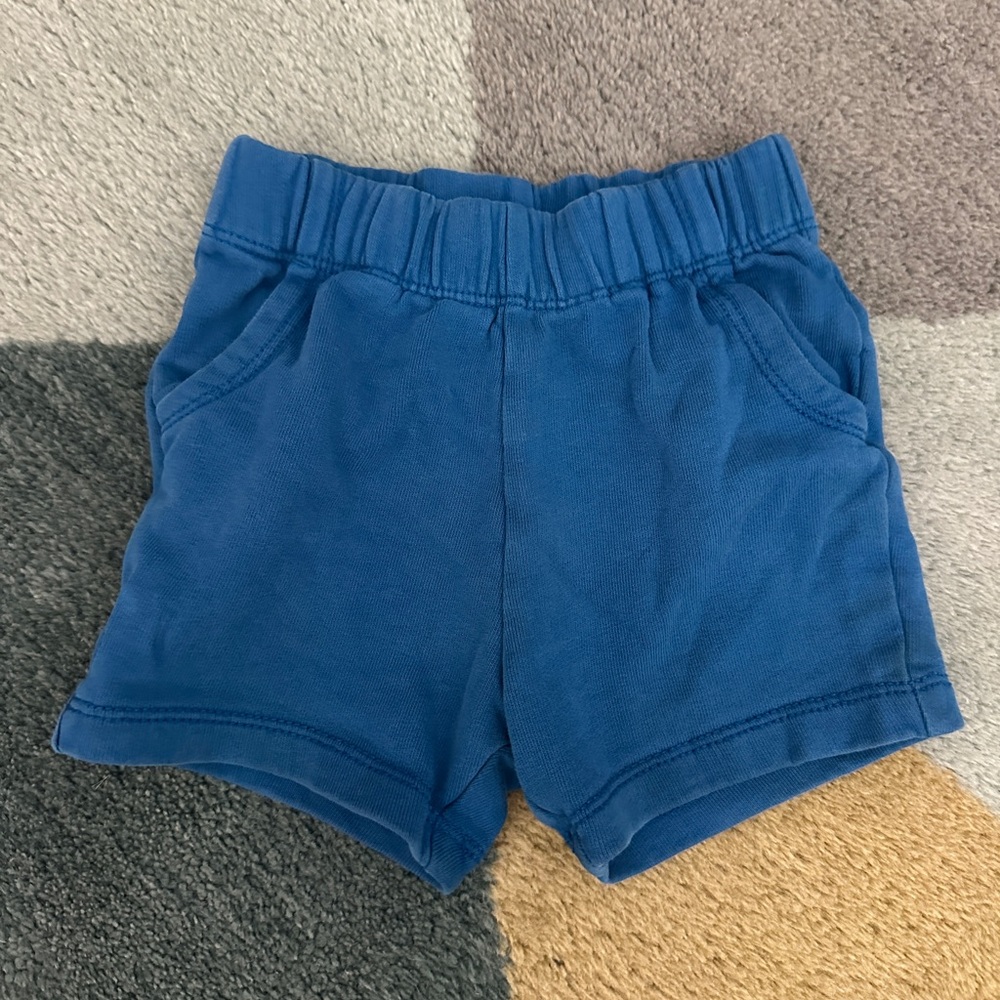 Hanna Andersson Blue Elastic Waist Pull-On Shorts